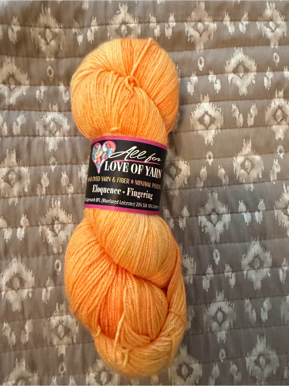 All for the love of yarn Fingering Yarn in Orange